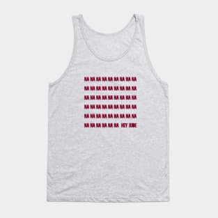 Hey Jude, burgundy Tank Top